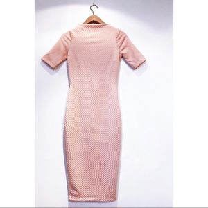 NWT Zara Blush Pink Bodicon Midi Dress